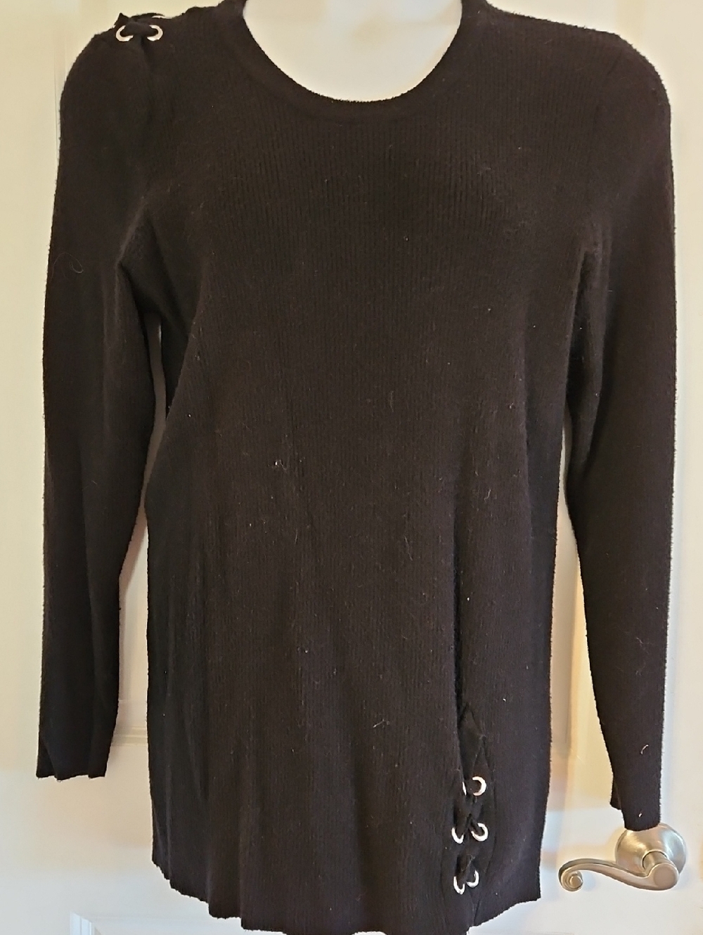 torrid Black Ribbed Knit Sweater Top
